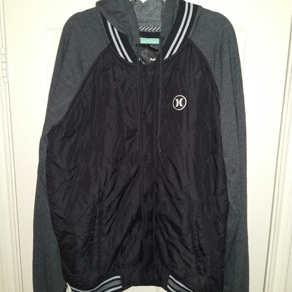 Hurley Full Zip Long Sleeve Hooded Jacket Coat Men's sz XXL. - Picture 1 of 9